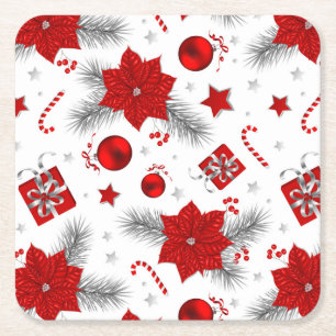 Dessous-de-verre Carré En Papier Décor de Noël motif