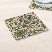 Dessous-de-verre Carré En Papier Décor Floral Perse Carrelage (Incliné)