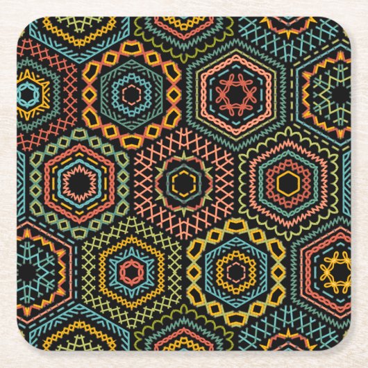 Dessous-de-verre Carré En Papier décoration (Devant)