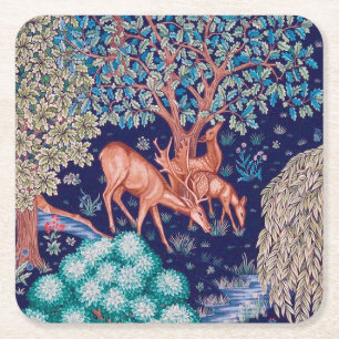 Dessous-de-verre Carré En Papier Deers dans The Forest, William Morris
