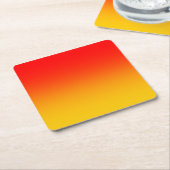 Dessous-de-verre Carré En Papier Dégradé jaune rouge (Incliné)