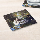 Dessous-de-verre Carré En Papier Déjeuner sur l'herbe, Manet (Incliné)