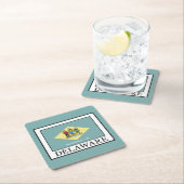 Dessous-de-verre Carré En Papier Delaware (En situation)