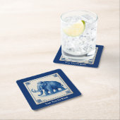 Dessous-de-verre Carré En Papier Delft Wooly Mammoth (En situation)