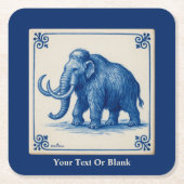 Dessous-de-verre Carré En Papier Delft Wooly Mammoth (Devant)
