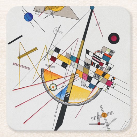 Dessous-de-verre Carré En Papier Délicate Tension N° 85, Wassily Kandinsky (Devant)
