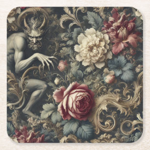Dessous-de-verre Carré En Papier Délivrez-nous de la Décadence – Conception Florale