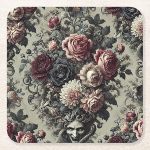 Dessous-de-verre Carré En Papier 🩸 Dellamorte Dellamore – Conception florale gothi