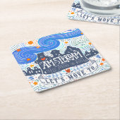 Dessous-de-verre Carré En Papier Déplaçons-nous à Amsterdam (Incliné)