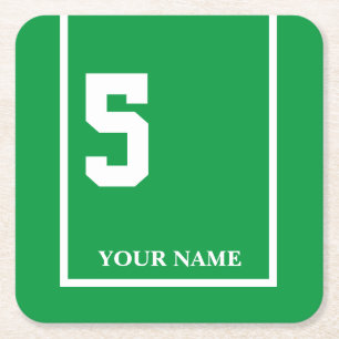 Dessous-de-verre Carré En Papier Derby Horse Race Green 5 Personnalisé
