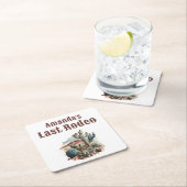 Dessous-de-verre Carré En Papier Dernier Rodéo de Scottsdale Week-end Enterrement d (En situation)