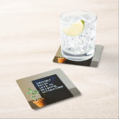 Dessous-de-verre Carré En Papier Des routes difficiles mènent à de belles destinati (En situation)