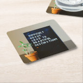 Dessous-de-verre Carré En Papier Des routes difficiles mènent à de belles destinati (Incliné)