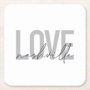 Dessous-de-verre Carré En Papier Design cool minimaliste, simple et moderne Love Na