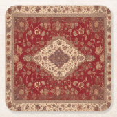 Dessous-de-verre Carré En Papier Design de tapis persan (Devant)