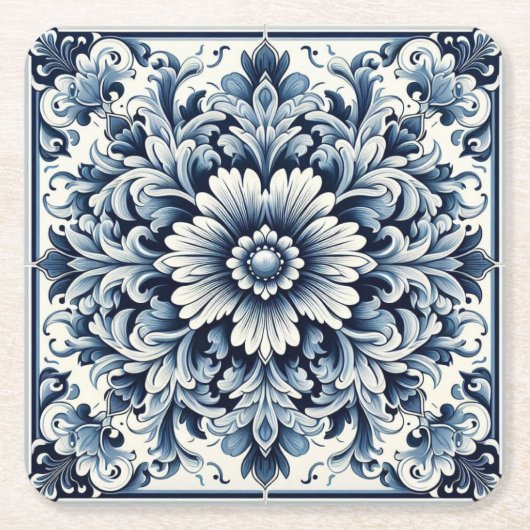 Dessous-de-verre Carré En Papier Design portugais (Devant)