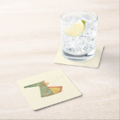 Dessous-de-verre Carré En Papier Dessin de Kimono semi-fini (En situation)