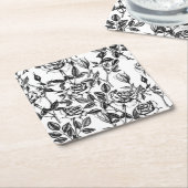 Dessous-de-verre Carré En Papier dessin rose (Incliné)