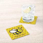 Dessous-de-verre Carré En Papier Dessin sur les abeilles (En situation)