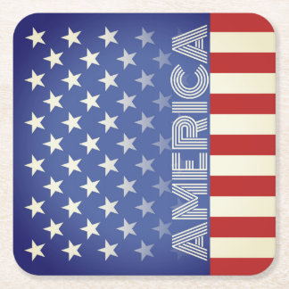 Dessous-de-verre Carré En Papier Dessous de verre à thème rustiques américains