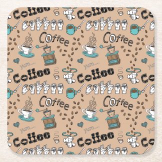 Dessous-de-verre Carré En Papier DESSOUS DE VERRE ASL Coffee