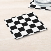 Dessous-de-verre Carré En Papier Dessous de verre avec conception Checker (Incliné)
