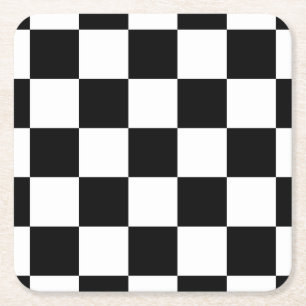 Dessous-de-verre Carré En Papier Dessous de verre avec conception Checker