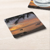 Dessous-de-verre Carré En Papier Dessous de verre Calme Pacific Sunset - Vue Océan (Incliné)