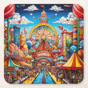 Dessous-de-verre Carré En Papier Dessous de verre Carnival