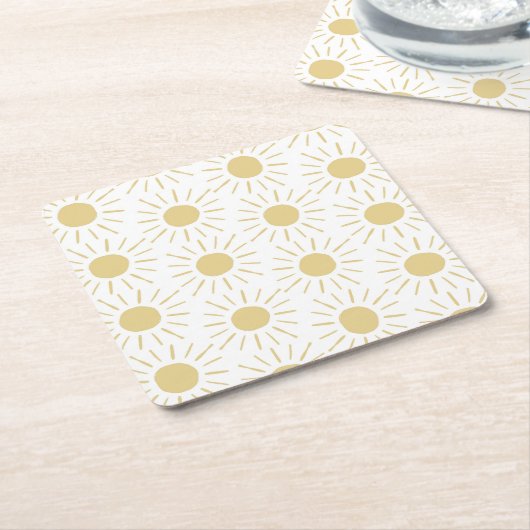 Dessous-de-verre Carré En Papier Dessous de verre carré Sunshine (Incliné)