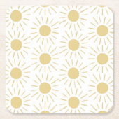 Dessous-de-verre Carré En Papier Dessous de verre carré Sunshine (Devant)