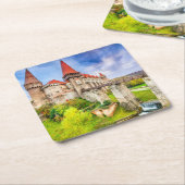 Dessous-de-verre Carré En Papier Dessous de verre Carrés personnalisés Château de C (Incliné)