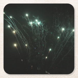 Dessous-de-verre Carré En Papier Dessous de verre de boisson Fireworks