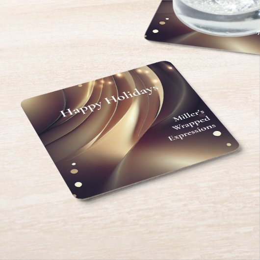 Dessous-de-verre Carré En Papier Dessous de verre de documents d'entreprise jetable (Incliné)