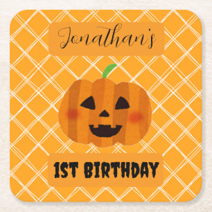 Dessous-de-verre Carré En Papier Dessous de verre de fête d'anniversaire d'Hallowee