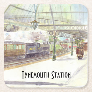 Dessous-de-verre Carré En Papier dessous de verre de la gare de Tynemouth