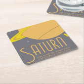 Dessous-de-verre Carré En Papier Dessous de verre de l'espace de Saturn (Incliné)