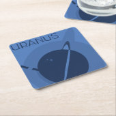 Dessous-de-verre Carré En Papier Dessous de verre de l'espace d'Uranus (Incliné)