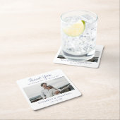 Dessous-de-verre Carré En Papier Dessous de verre de mariage personnalisé Faveur av (En situation)