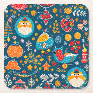Dessous-de-verre Carré En Papier Dessous de verre de Noël