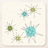 Dessous de verre de papier atomiques iconiques de