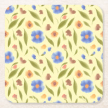 Dessous de verre de papier de jardin en floraison