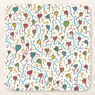 Dessous-de-verre Carré En Papier Dessous de verre de papier lunatiques