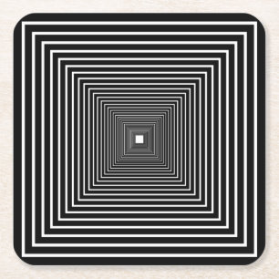 Dessous-de-verre Carré En Papier Dessous de verre d'illusion optique n° 13 intéress