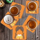 Dessous-de-verre Carré En Papier Dessous de verre du bon temps