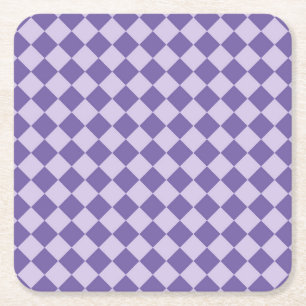 Dessous-de-verre Carré En Papier Dessous de verre en papier à motif diamant damier