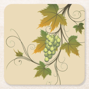 Dessous-de-verre Carré En Papier Dessous de verre en papier de raisins
