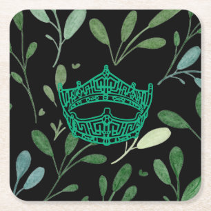 Dessous-de-verre Carré En Papier Dessous de verre en papier imprimé de feuille de c