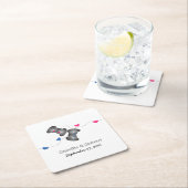 Dessous-de-verre Carré En Papier Dessous de verre en papier Mariage Geeky Gamers (En situation)