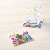 Dessous-de-verre Carré En Papier Dessous de verre en papier Noël Gnomes (En situation)